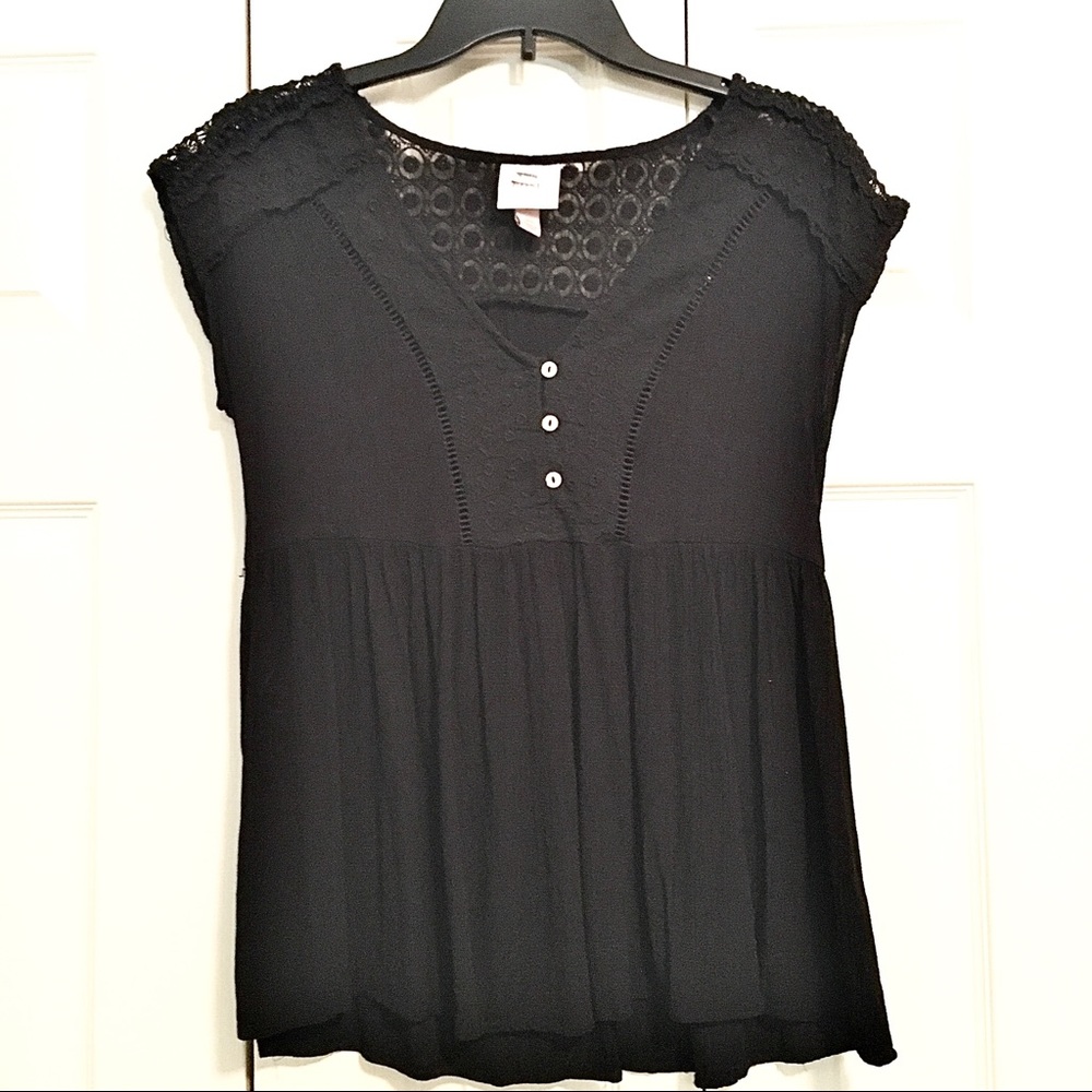 Target black boho lace top